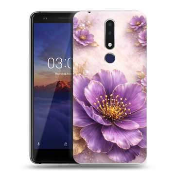 Силиконовый чехол на Nokia 3.1 Plus с принтом женский