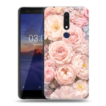 Силиконовый чехол на Nokia 3.1 Plus с принтом женский