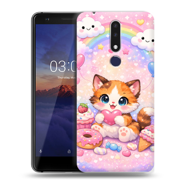Силиконовый чехол на Nokia 3.1 Plus с принтом для девочек