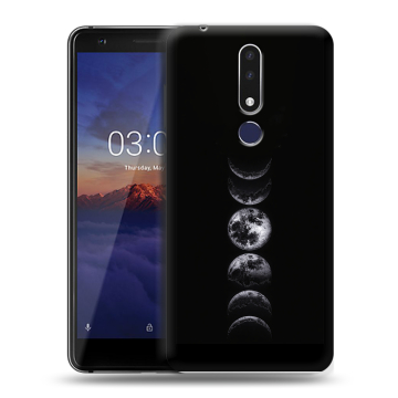 Силиконовый чехол на Nokia 3.1 Plus с принтом женский
