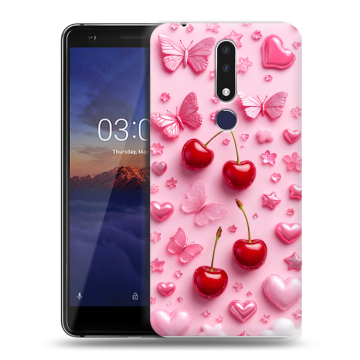 Силиконовый чехол на Nokia 3.1 Plus с принтом для девочек