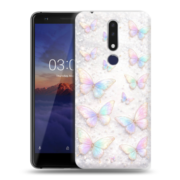Силиконовый чехол на Nokia 3.1 Plus с принтом женский