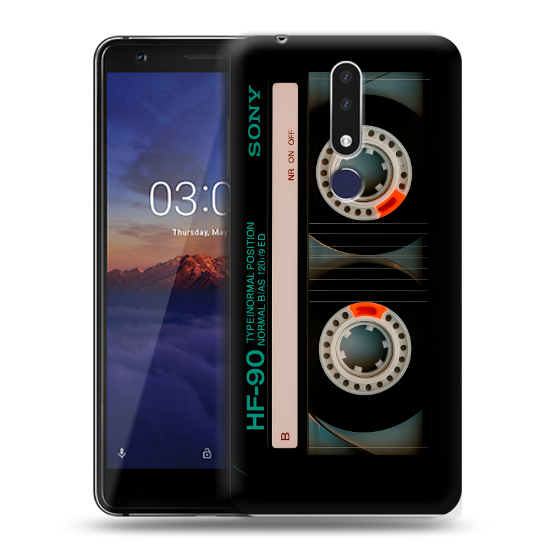 Силиконовый чехол на Nokia 3.1 Plus с принтом Кассета Силиконовый чехол на Nokia 3.1 Plus с принтом Кассета