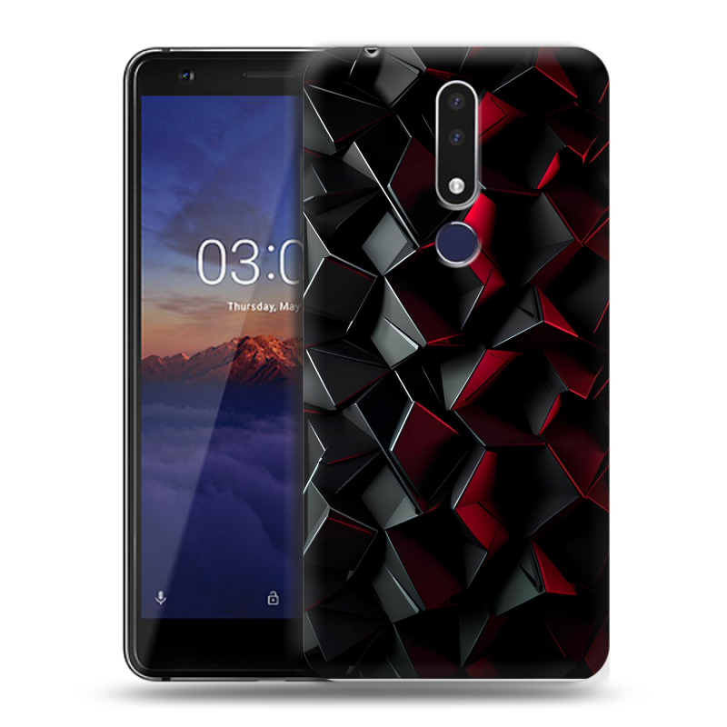 Силиконовый чехол на Nokia 3.1 Plus с принтом Абстракция Силиконовый чехол на Nokia 3.1 Plus с принтом Абстракция