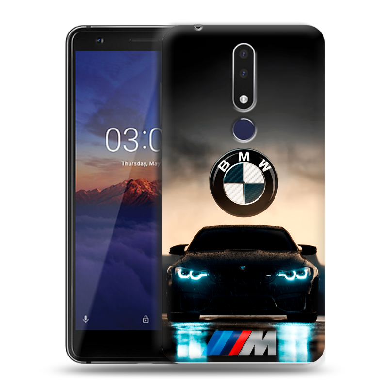Силиконовый чехол на Nokia 3.1 Plus с принтом БМВ BMW Силиконовый чехол на Nokia 3.1 Plus с принтом БМВ BMW