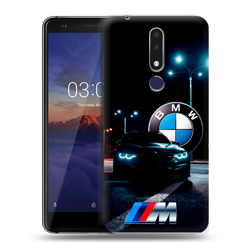 Силиконовый чехол на Nokia 3.1 Plus с принтом БМВ BMW Силиконовый чехол на Nokia 3.1 Plus с принтом БМВ BMW