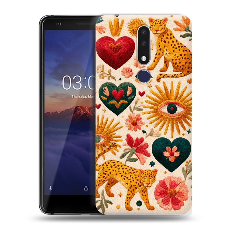 Силиконовый чехол на Nokia 3.1 Plus с принтом Модный принт Силиконовый чехол на Nokia 3.1 Plus с принтом Модный принт