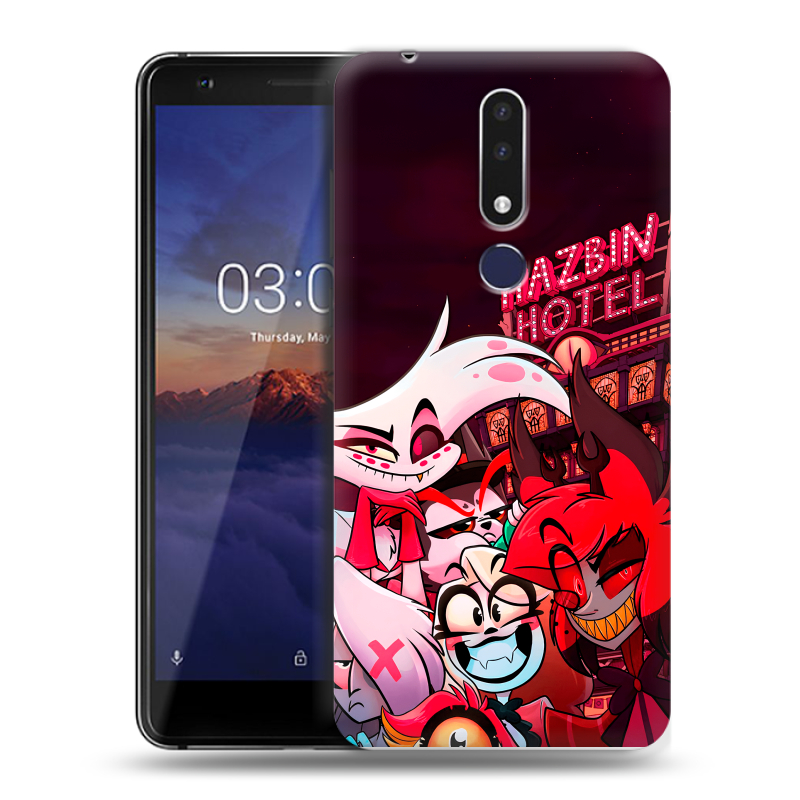 Силиконовый чехол на Nokia 3.1 Plus с принтом Hazbin Hotel Отель Хазбин Силиконовый чехол на Nokia 3.1 Plus с принтом Hazbin Hotel Отель Хазбин
