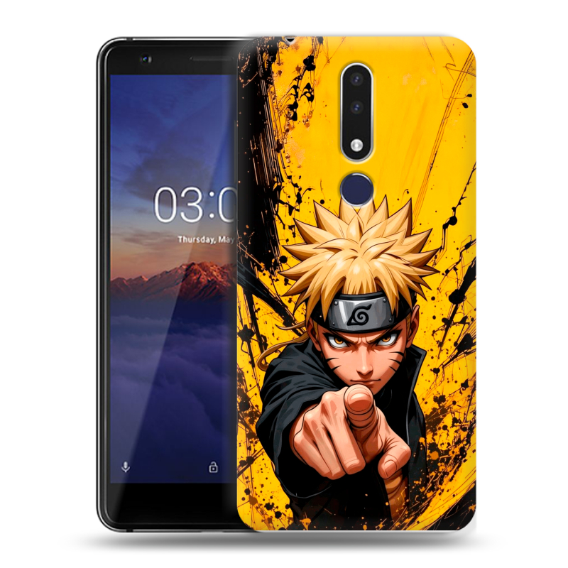 Силиконовый чехол на Nokia 3.1 Plus с принтом Naruto Наруто Силиконовый чехол на Nokia 3.1 Plus с принтом Naruto Наруто