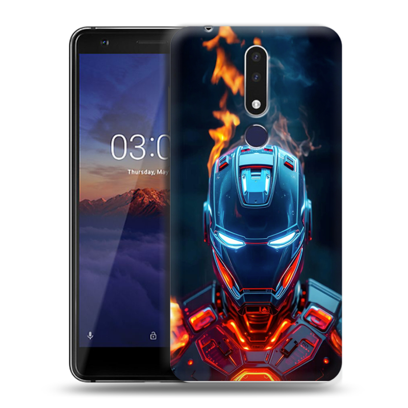 Силиконовый чехол на Nokia 3.1 Plus с принтом IronMan Железный человек Силиконовый чехол на Nokia 3.1 Plus с принтом IronMan Железный человек