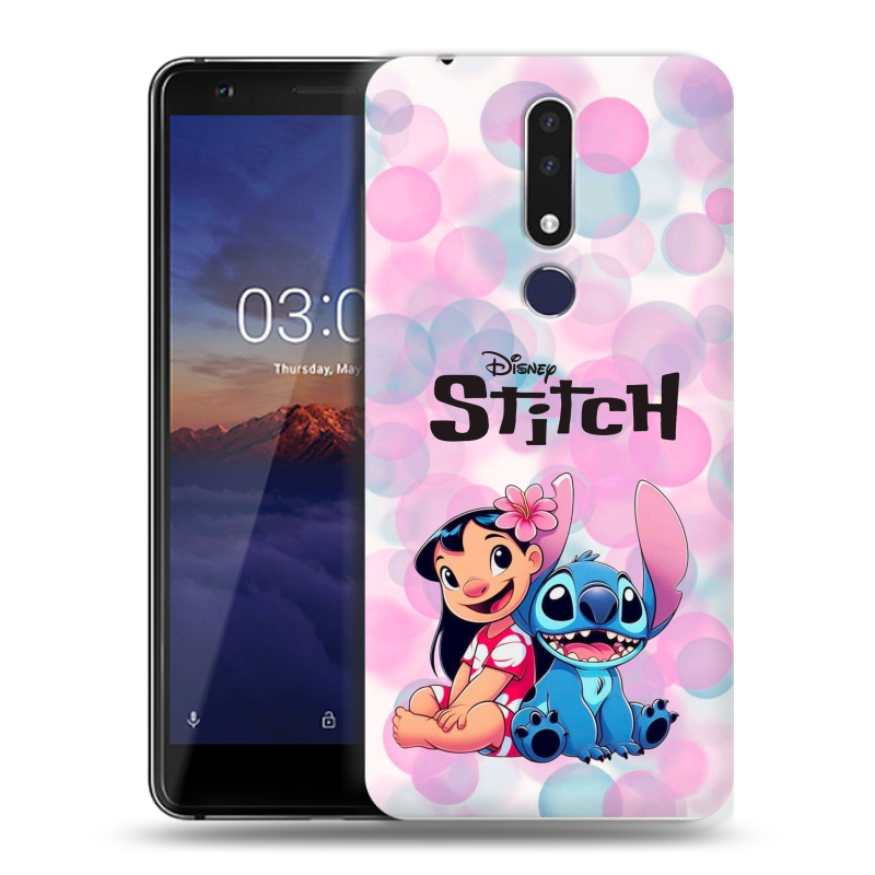Силиконовый чехол на Nokia 3.1 Plus с принтом Лило и Стич Силиконовый чехол на Nokia 3.1 Plus с принтом Лило и Стич