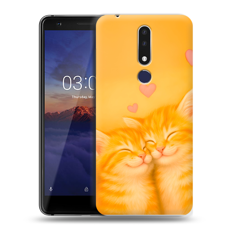 Силиконовый чехол на Nokia 3.1 Plus с принтом Милые котята Силиконовый чехол на Nokia 3.1 Plus с принтом Милые котята