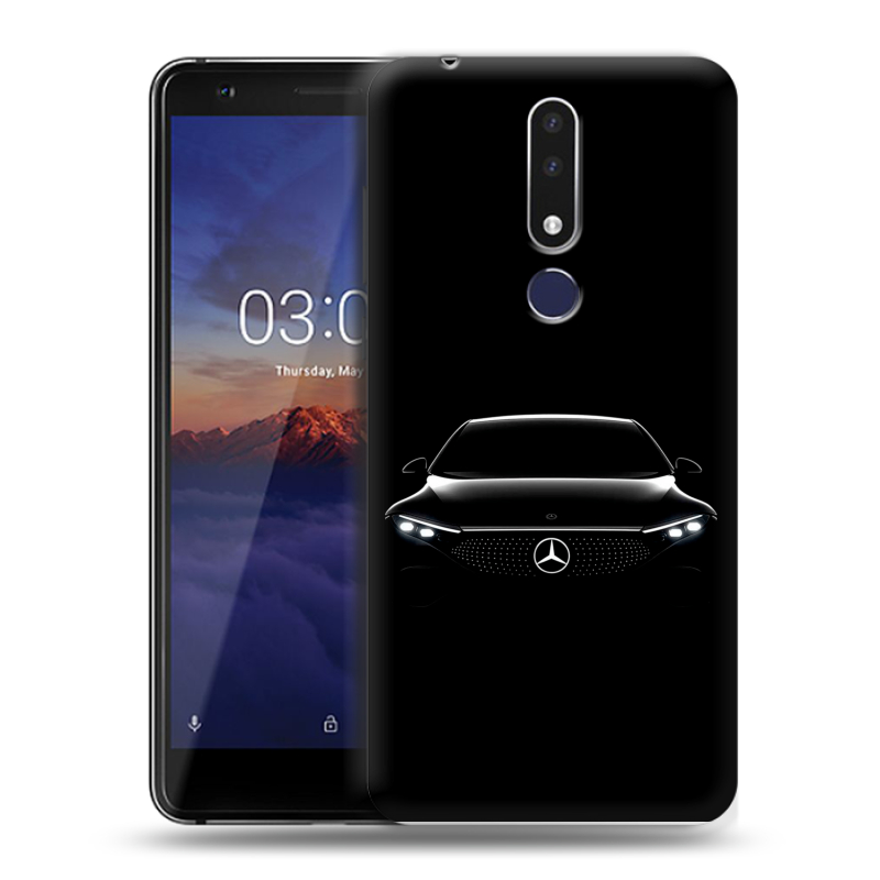 Силиконовый чехол на Nokia 3.1 Plus с принтом Mercedes Мерседес Силиконовый чехол на Nokia 3.1 Plus с принтом Mercedes Мерседес