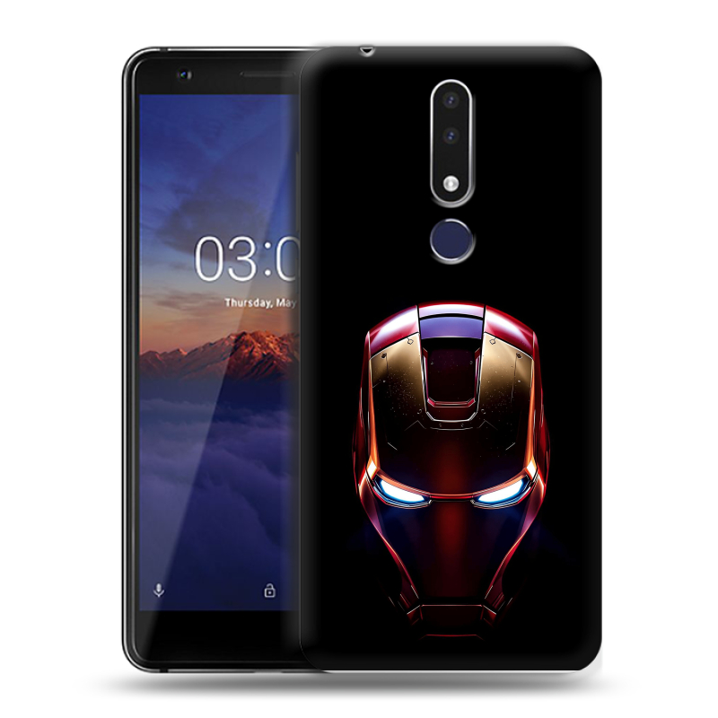 Силиконовый чехол на Nokia 3.1 Plus с принтом IronMan Железный человек Силиконовый чехол на Nokia 3.1 Plus с принтом IronMan Железный человек