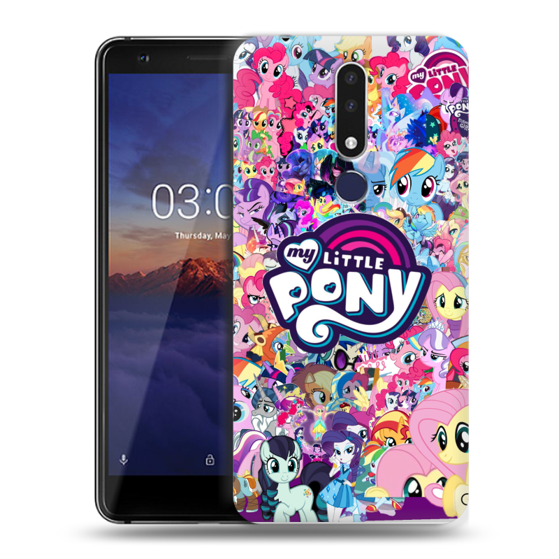 Силиконовый чехол на Nokia 3.1 Plus с принтом My little pony Дружба чудо Силиконовый чехол на Nokia 3.1 Plus с принтом My little pony Дружба чудо