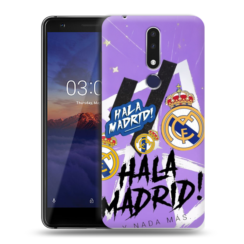 Силиконовый чехол на Nokia 3.1 Plus с принтом Real Madrid Реал Мадрид Силиконовый чехол на Nokia 3.1 Plus с принтом Real Madrid Реал Мадрид