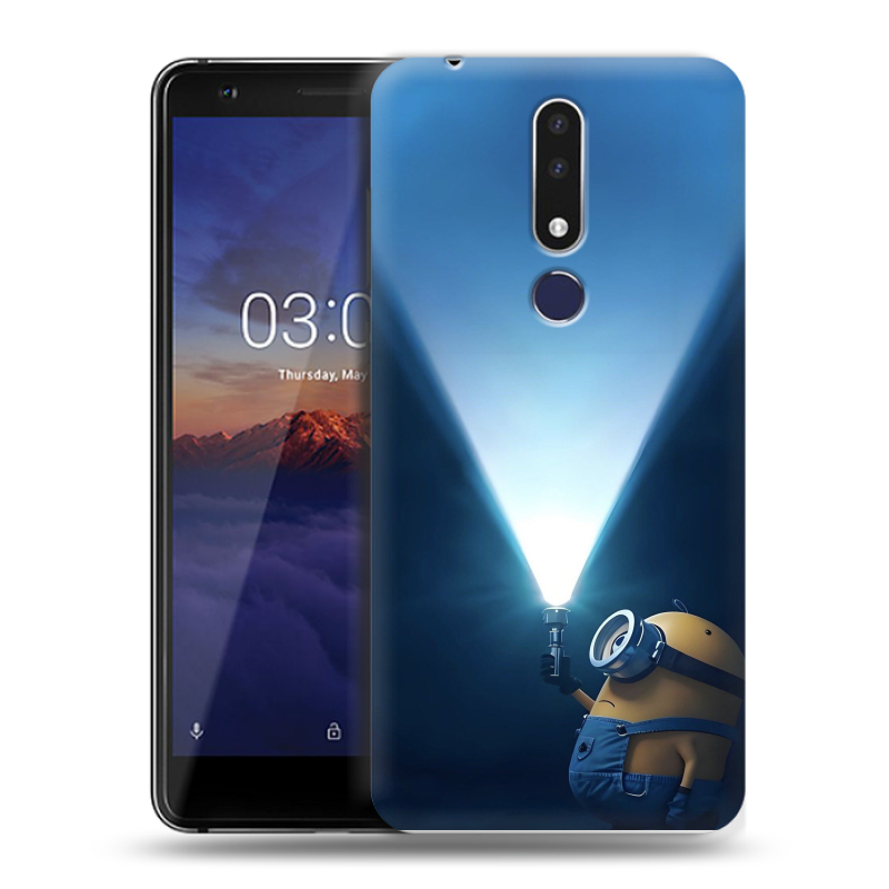 Силиконовый чехол на Nokia 3.1 Plus с принтом Миньоны Силиконовый чехол на Nokia 3.1 Plus с принтом Миньоны