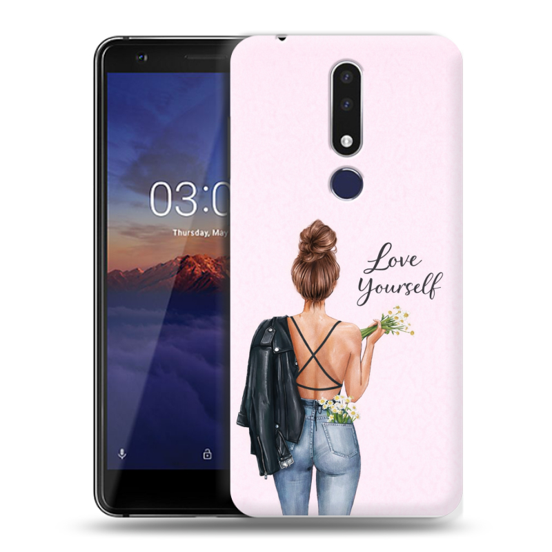 Силиконовый чехол на Nokia 3.1 Plus с принтом женский Силиконовый чехол на Nokia 3.1 Plus с принтом женский