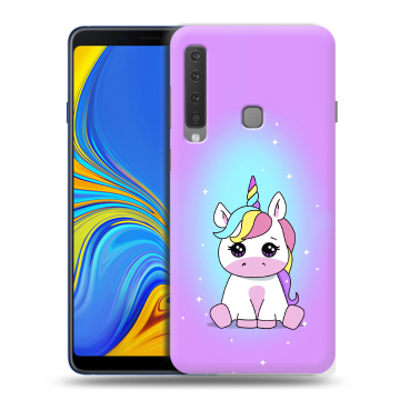 Пластиковый чехол на Samsung Galaxy A9 (2018) с принтом Единорог Пластиковый чехол на Samsung Galaxy A9 (2018) с принтом Единорог