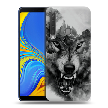 Пластиковый чехол на Samsung Galaxy A9 (2018) с принтом Волк