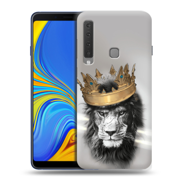 Пластиковый чехол на Samsung Galaxy A9 (2018) с принтом Лев с короной