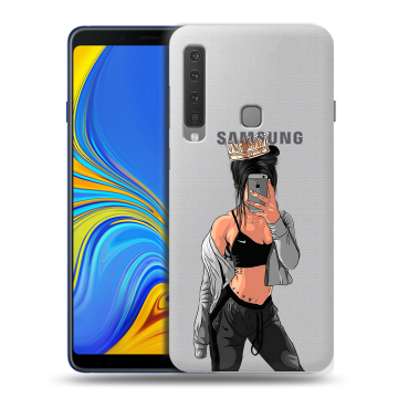 Пластиковый чехол на Samsung Galaxy A9 (2018) с принтом Женские принты