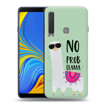 Пластиковый чехол на Samsung Galaxy A9 (2018) с принтом Лама