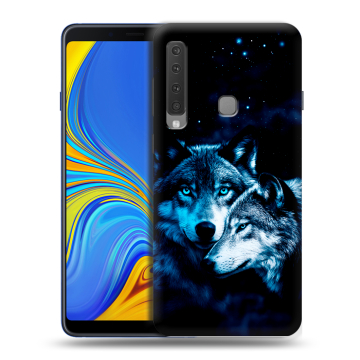 Пластиковый чехол на Samsung Galaxy A9 (2018) с принтом Волки