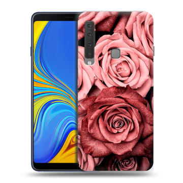 Пластиковый чехол на Samsung Galaxy A9 (2018) с принтом Цветы розы