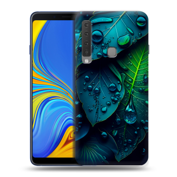 Пластиковый чехол на Samsung Galaxy A9 (2018) с принтом Листья