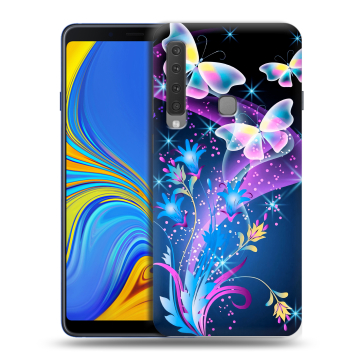 Пластиковый чехол на Samsung Galaxy A9 (2018) с принтом Бабочки Пластиковый чехол на Samsung Galaxy A9 (2018) с принтом Бабочки