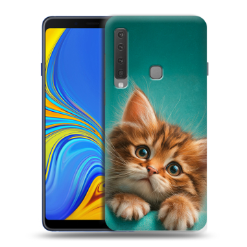 Пластиковый чехол на Samsung Galaxy A9 (2018) с принтом котенок Пластиковый чехол на Samsung Galaxy A9 (2018) с принтом котенок