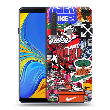 Пластиковый чехол на Samsung Galaxy A9 (2018) с принтом Найк Nike яркий Пластиковый чехол на Samsung Galaxy A9 (2018) с принтом Найк Nike яркий