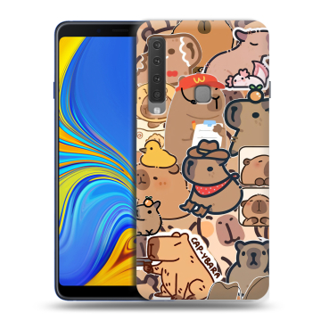 Пластиковый чехол на Samsung Galaxy A9 (2018) с принтом капибара Пластиковый чехол на Samsung Galaxy A9 (2018) с принтом капибара