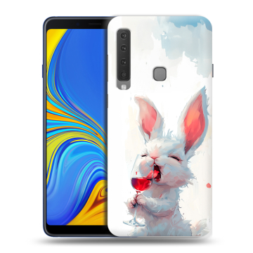 Пластиковый чехол на Samsung Galaxy A9 (2018) с принтом кролик зайчик Пластиковый чехол на Samsung Galaxy A9 (2018) с принтом кролик зайчик
