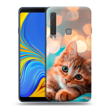 Пластиковый чехол на Samsung Galaxy A9 (2018) с принтом котик Пластиковый чехол на Samsung Galaxy A9 (2018) с принтом котик