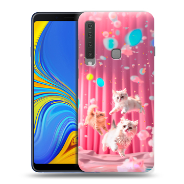 Пластиковый чехол на Samsung Galaxy A9 (2018) с принтом милые котики Пластиковый чехол на Samsung Galaxy A9 (2018) с принтом милые котики