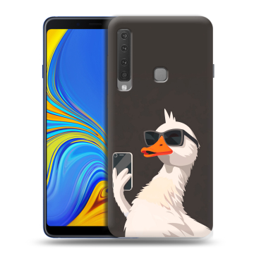 Пластиковый чехол на Samsung Galaxy A9 (2018) с принтом утка в очках Пластиковый чехол на Samsung Galaxy A9 (2018) с принтом утка в очках
