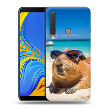 Пластиковый чехол на Samsung Galaxy A9 (2018) с принтом Капибара Пластиковый чехол на Samsung Galaxy A9 (2018) с принтом Капибара