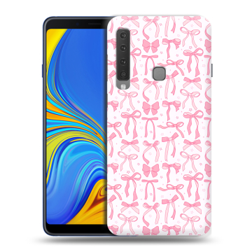 Пластиковый чехол на Samsung Galaxy A9 (2018) с принтом Розовые бантики Пластиковый чехол на Samsung Galaxy A9 (2018) с принтом Розовые бантики