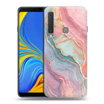 Пластиковый чехол на Samsung Galaxy A9 (2018) с принтом розовый мрамор Пластиковый чехол на Samsung Galaxy A9 (2018) с принтом розовый мрамор