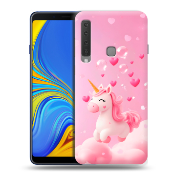 Пластиковый чехол на Samsung Galaxy A9 (2018) с принтом Единорог Пластиковый чехол на Samsung Galaxy A9 (2018) с принтом Единорог