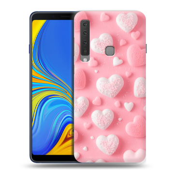 Пластиковый чехол на Samsung Galaxy A9 (2018) с принтом Сердечки Пластиковый чехол на Samsung Galaxy A9 (2018) с принтом Сердечки