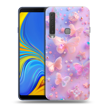 Пластиковый чехол на Samsung Galaxy A9 (2018) с принтом Бабочки