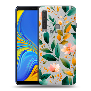 Пластиковый чехол на Samsung Galaxy A9 (2018) с принтом Цветы паттерн Пластиковый чехол на Samsung Galaxy A9 (2018) с принтом Цветы паттерн