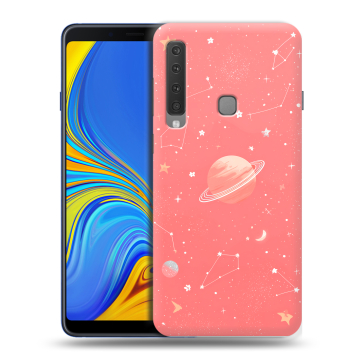 Пластиковый чехол на Samsung Galaxy A9 (2018) с принтом Розовый космос Пластиковый чехол на Samsung Galaxy A9 (2018) с принтом Розовый космос