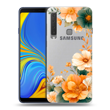 Пластиковый чехол на Samsung Galaxy A9 (2018) с принтом Цветы принт Пластиковый чехол на Samsung Galaxy A9 (2018) с принтом Цветы принт