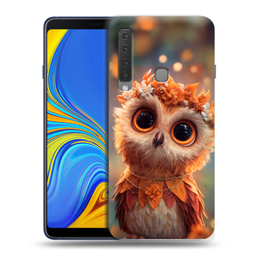 Пластиковый чехол на Samsung Galaxy A9 (2018) с принтом Милая сова Пластиковый чехол на Samsung Galaxy A9 (2018) с принтом Милая сова
