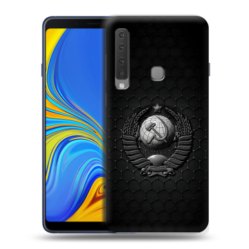 Пластиковый чехол на Samsung Galaxy A9 (2018) с принтом Герб Флаг СССР