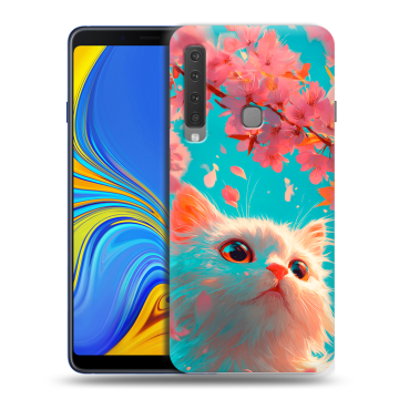 Пластиковый чехол на Samsung Galaxy A9 (2018) с принтом Красивый кот Пластиковый чехол на Samsung Galaxy A9 (2018) с принтом Красивый кот